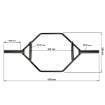 Poza cu Bară Hexagonală (Trap Bar) Profesională 50 mm – Black Heavy Duty