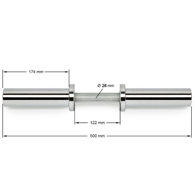 Poza cu Haltera scurta 50 mm cu rulmenti cu bile - include inchizatori