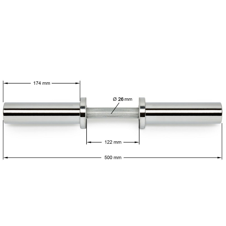 Poza cu Haltera scurta 50 mm cu rulmenti cu bile - include inchizatori