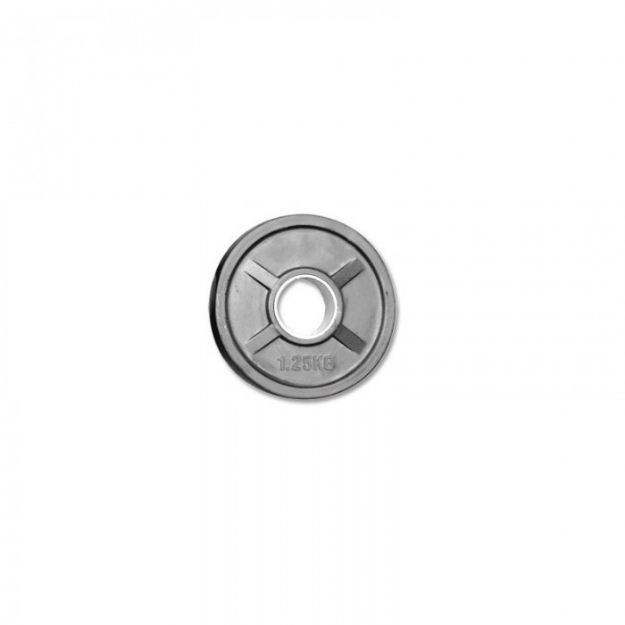 Poza cu Discuri greutate cauciucate cu prindere - 50 mm - negru - 1,25 kg