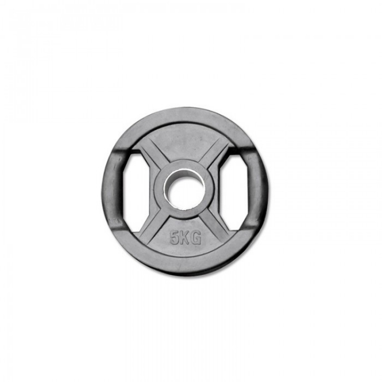 Poza cu Discuri olimpice cauciucate Gripper - 50 mm - negre - 5 kg