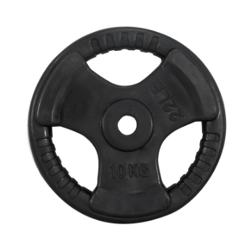 Poza cu Disc cu maner din cauciuc pentru bara 30 mm, negru, 10 kg