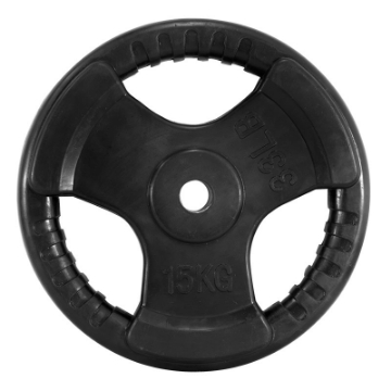 Poza cu Discuri greutăți cauciucate Gripper - 30 mm - negru - 15,0 kg