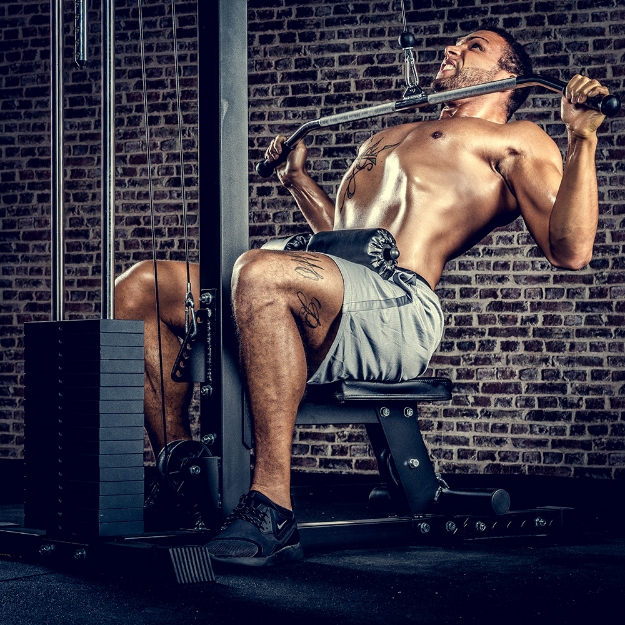 Poza cu Bara pentru tracțiuni lat 120 cm cu mânere din cauciuc, cromată