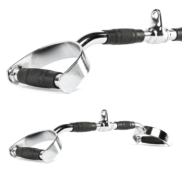 Poza cu Latzugstange paralelă 65 cm cu mânere ergo din cauciuc