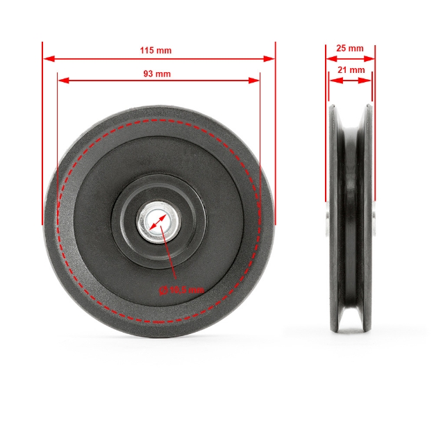Poza cu Scripete / rola de deviere ø 115 mm