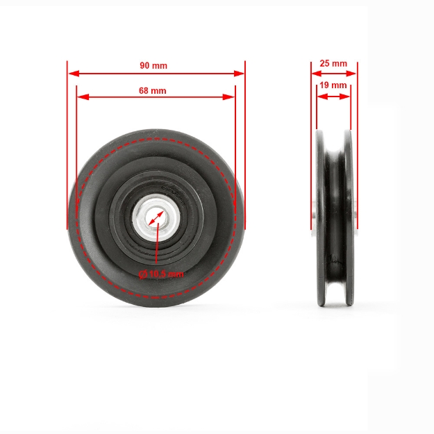 Poza cu Pălărie pentru scripete / rolă de redirecționare ø 90 mm
