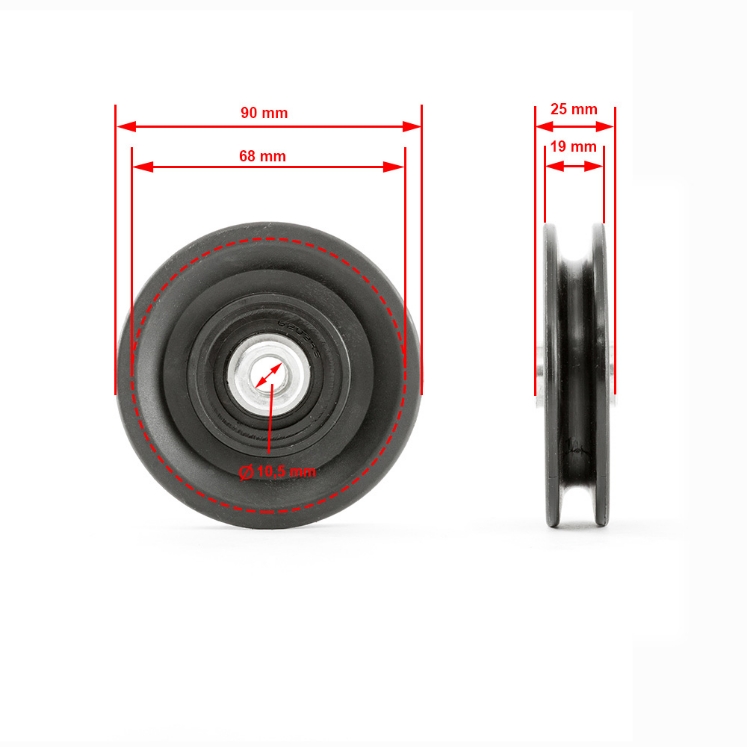 Poza cu Pălărie pentru scripete / rolă de redirecționare ø 90 mm