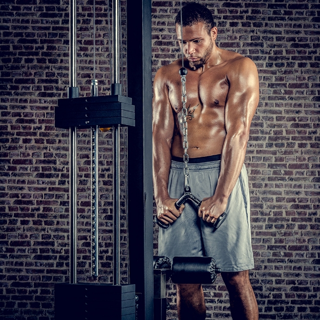 Poza cu Maner tip ciuperca pentru triceps cu manere ergo din cauciuc