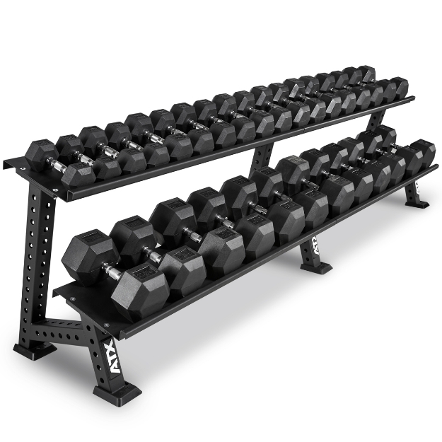 Poza cu Gantera hexagonala din cauciuc 1 kg HEX-0100