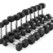 Poza cu Set gantere hexagonale compacte cu strat de cauciuc 1-10 kg