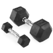 Poza cu Set gantere hexagonale compacte cu strat de cauciuc 1-10 kg