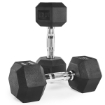 Poza cu Set gantere hexagonale compacte cu strat de cauciuc 1-10 kg