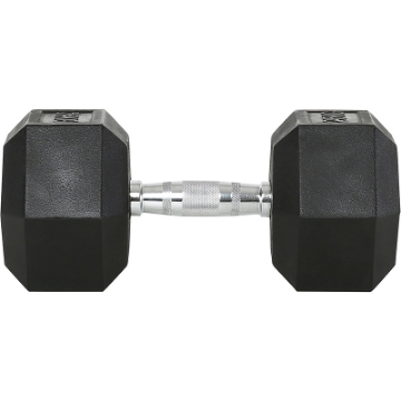 Poza cu Gantera hexagonală cauciucată 17,5 kg