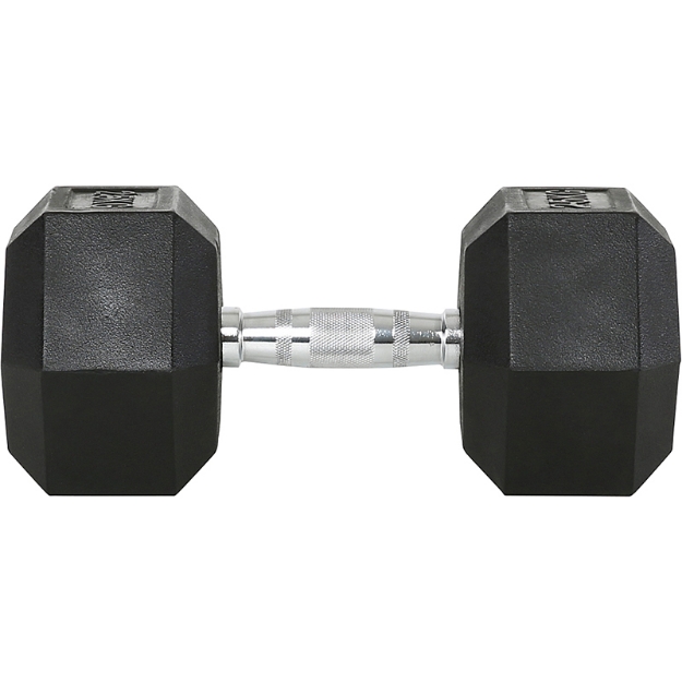 Poza cu Gantera hexagonala cauciucata 30 kg