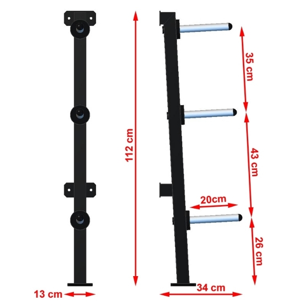 Poza cu Suport de perete pentru discuri - Plate Tree Wall 30 mm