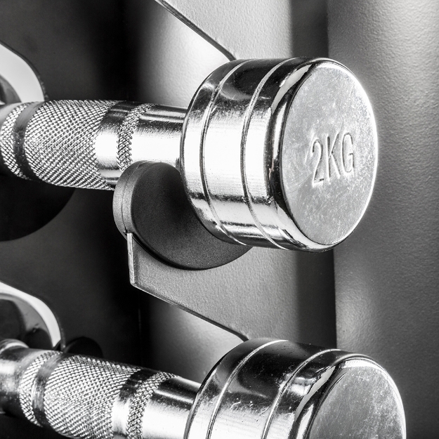 Poza cu Stativ depozitare pentru 10 perechi de gantere, negru