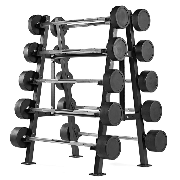 Poza cu Suport compact pentru gantere - 10 poziții - pe ambele părți - independent