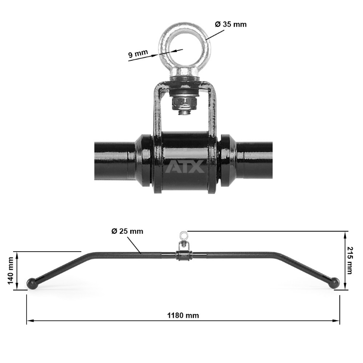 Poza cu ATX Black Line - Rotation Lat Bar