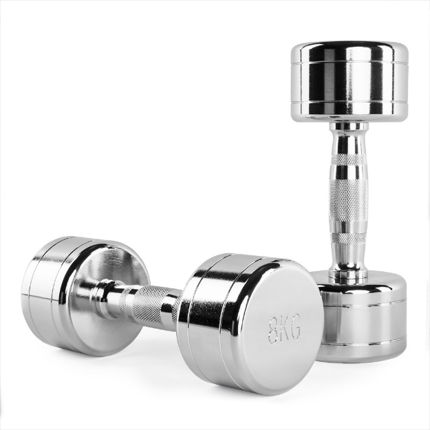 Poza cu Gantera cromată profesională 8,0 kg CK-1908