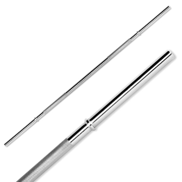 Poza cu Bară pentru Haltere 30 mm x 150 cm cu Prindere Netedă și Cleme cu Arc