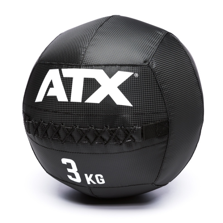 Poza cu Minge de Perete pentru Antrenament Funcțional ATX® Wall Ball PVC Carbon Look – 3 kg