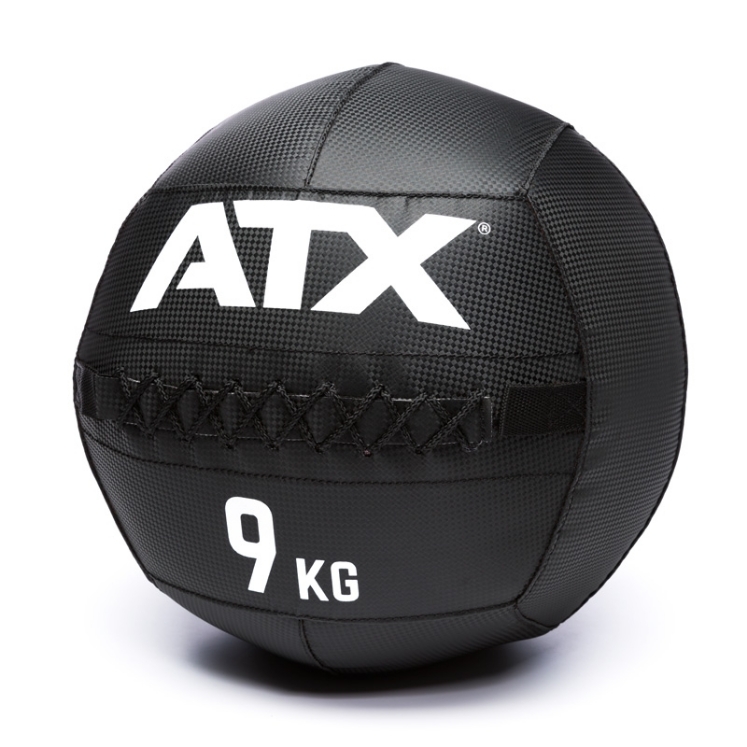 Poza cu Minge de Perete pentru Antrenament Funcțional ATX® Wall Ball PVC Carbon Look – 9 kg