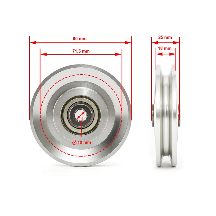 Poza cu Pârlăghie / Scripete din aluminiu Ø 90 mm