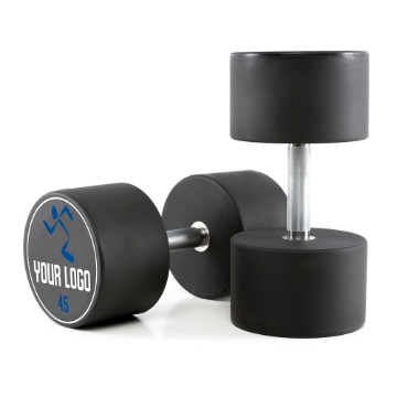 Poza cu Gantere Uretan Personalizate Logo - 45 kg