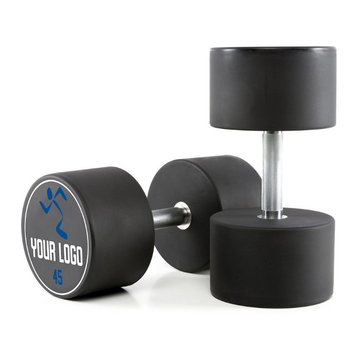 Poza cu Gantere Uretan Personalizate Logo - 45 kg
