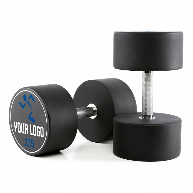 Poza cu Gantere din Urethan cu Logo Client - 37,5 kg