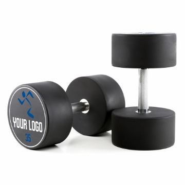 Poza cu Gantere Urethan Personalizate Logo Client 35 kg