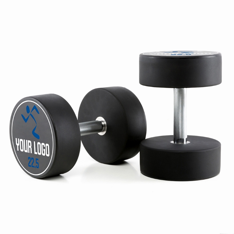 Poza cu Gantere din uretan cu logo personalizat 22,5 kg