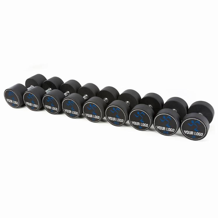 Poza cu Gantere Urethan Personalizate Logo Client - 20 kg