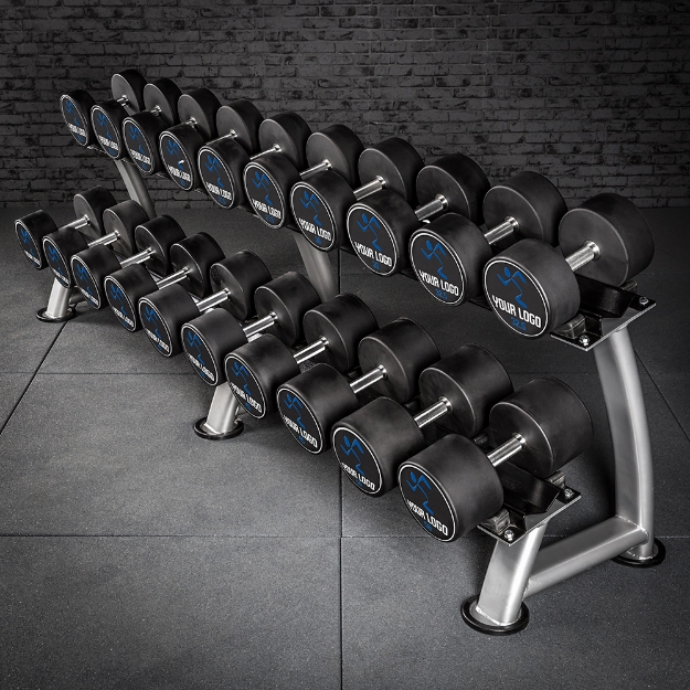 Poza cu Gantere Poliuretan Personalizate cu Logo Client – Set 5-20 kg în Trepte de 2,5 kg