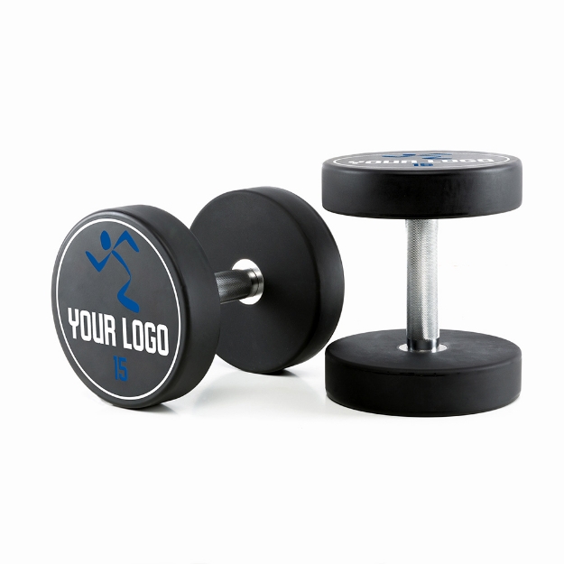 Poza cu Gantere Poliuretan Personalizate cu Logo Client – Set 5-20 kg în Trepte de 2,5 kg