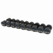 Poza cu Gantera din Poliuretan - Logo Client - Set Compact în Pași de 2,5 kg, 5 - 40 kg