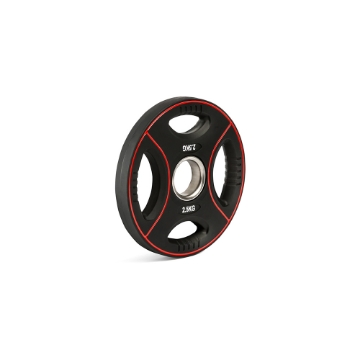 Poza cu Discul de greutati 2,5 kg poliuretan cu 4 prize, 50 mm