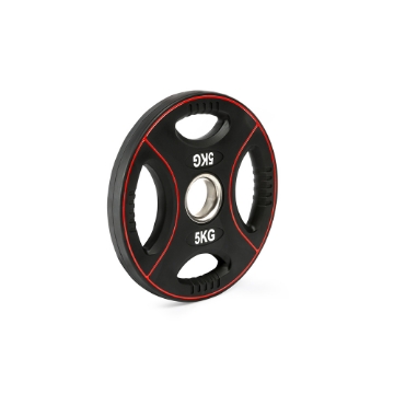 Poza cu Disc de gantere poliuretan cu 4 prize 50 mm - 5 kg