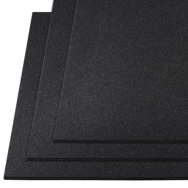 Poza cu Gymfloor - Placa de protecție din granulat pentru fitness 1000 x 1000 x 15 mm negru