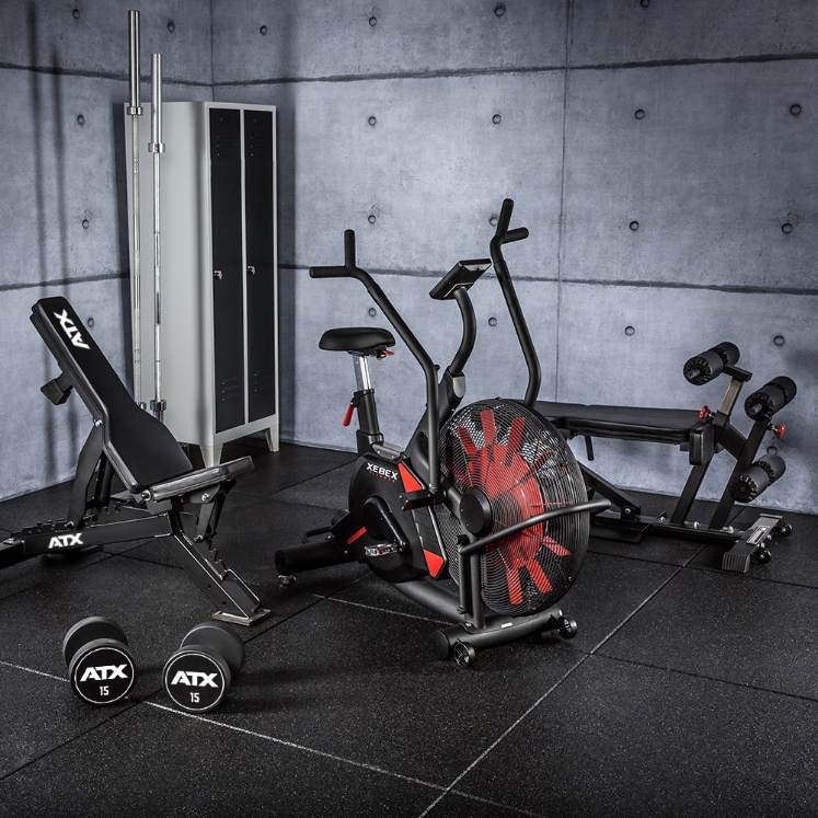 Poza cu Gymfloor - Placa de protecție din granulat pentru fitness 1000 x 1000 x 15 mm negru