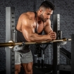 Poza cu Bară Olimpică ATX® The Golden Powerlifting 220 cm – 20 kg, 700 kg, 215K PSI