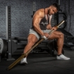 Poza cu Bară Olimpică ATX® The Golden Powerlifting 220 cm – 20 kg, 700 kg, 215K PSI