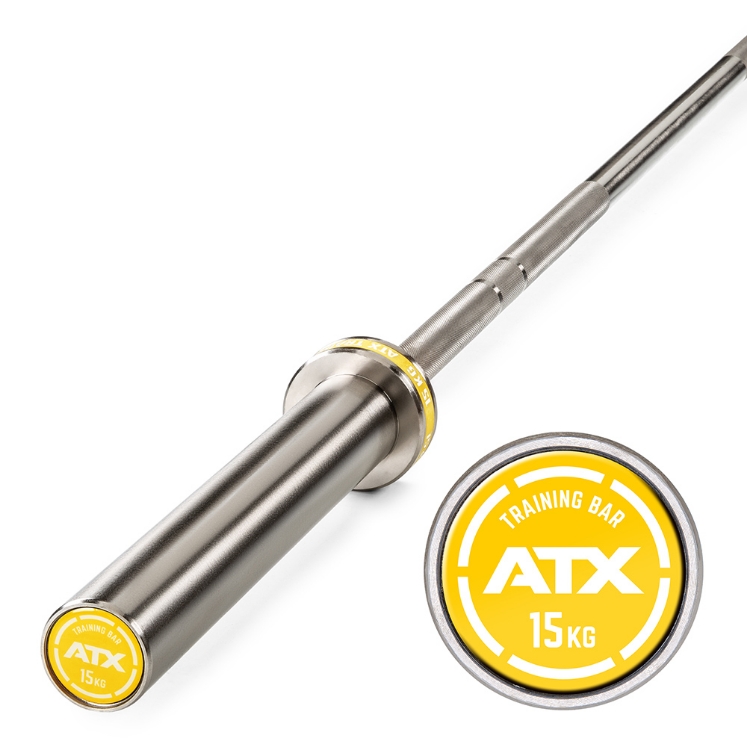Poza cu ATX Training Bar 200 cm - 15 kg - bara olimpica multifunctionala pentru antrenament