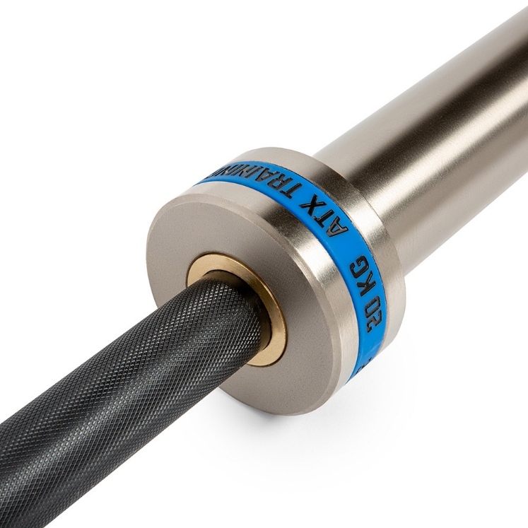 Poza cu Bară Olimpică Profesională ATX® Training Bar 20 kg – Black Oxide & Chrome