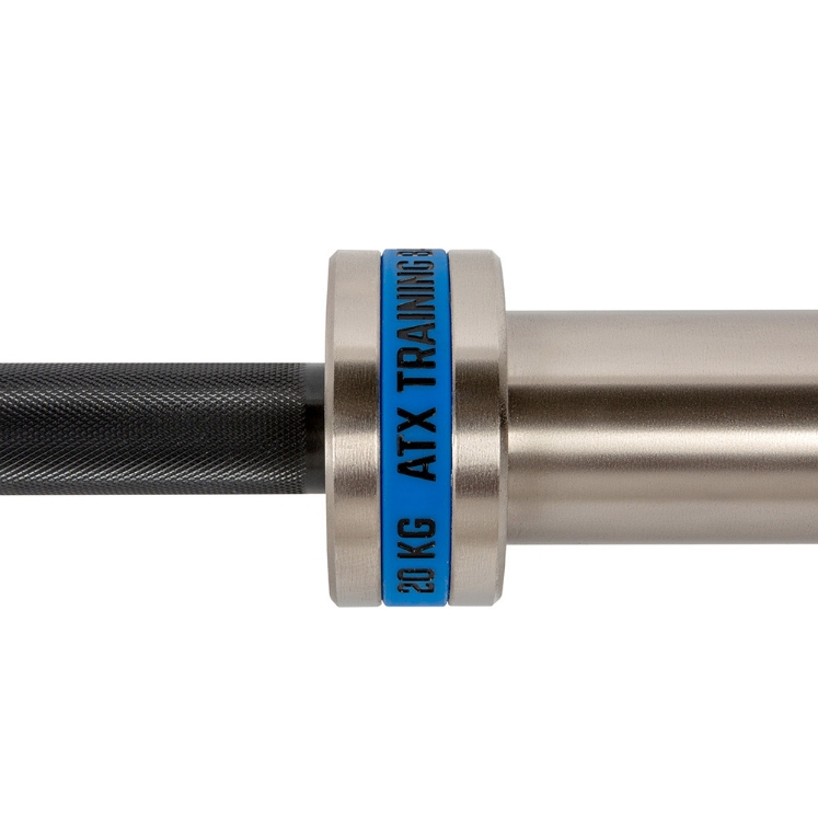 Poza cu Bară Olimpică Profesională ATX® Training Bar 20 kg – Black Oxide & Chrome