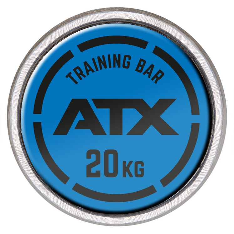 Poza cu Bară Olimpică Profesională ATX® Training Bar 20 kg – Black Oxide & Chrome