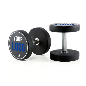 Poza cu Gantera din uretan cu logo personalizat, progresie 2 kg, 12 kg