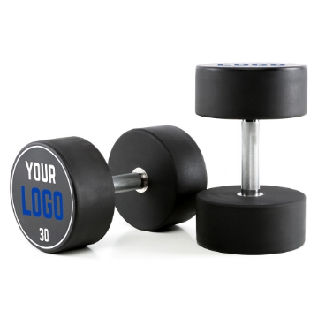 Poza cu Gantere Urethan cu Logo Client – Pas de 2 kg – 30 kg