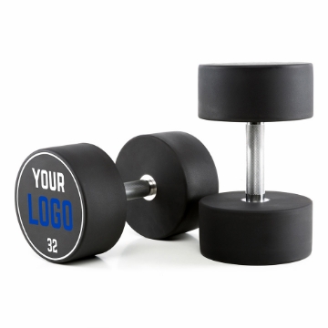 Poza cu Gantere Uretan - Logo Personalizat - 2 kg Pas - 32 kg